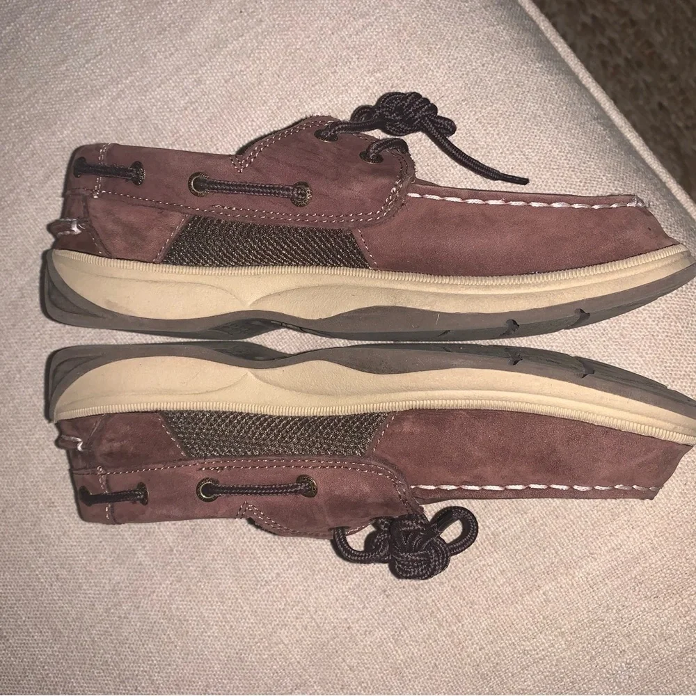 Sperry Topsiders Intrepid Boys Brown Suede Sz 5.5M